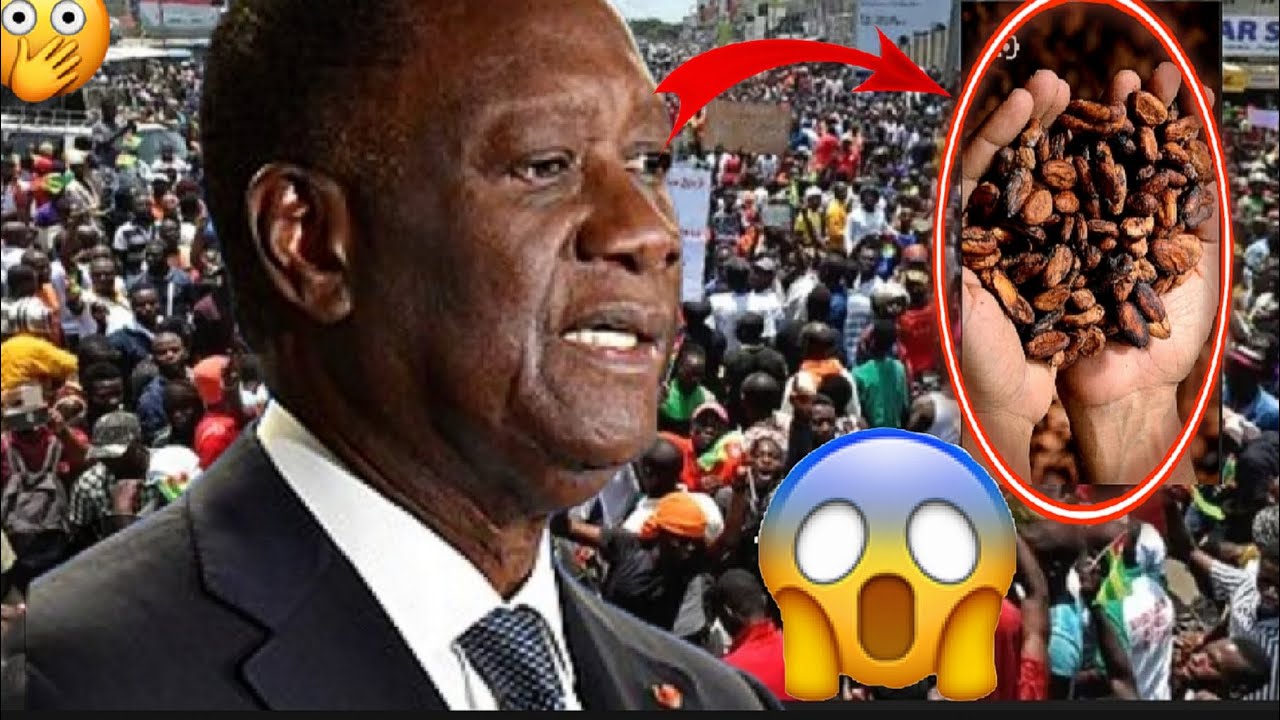 LA POPULATION IVOIRIENNE SE RÉVOLTE CONTRE ALASANE OUATTARA SUR L'AFFAIRE DE CACAO 
