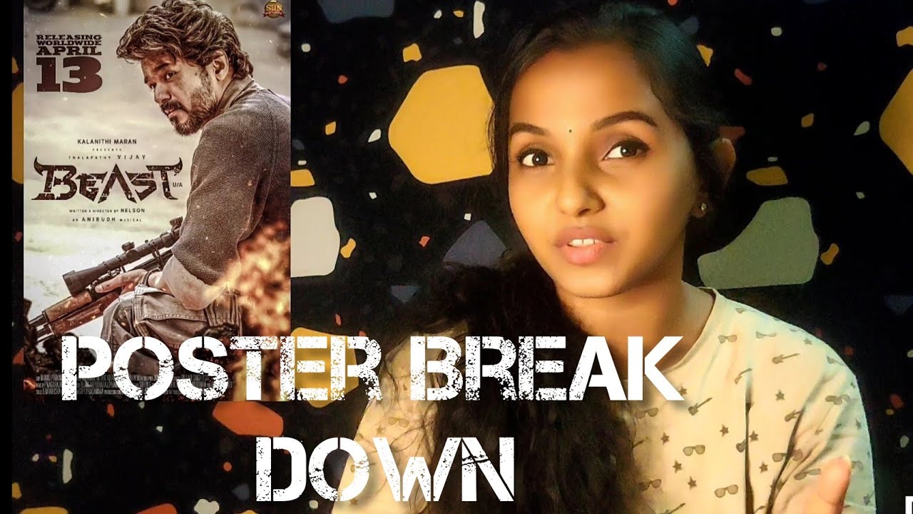 Beast Release date Poster Break Down/Beast Thalapathy Vijay/ Nelson/Anirudh/ Pooja hedge/April 13