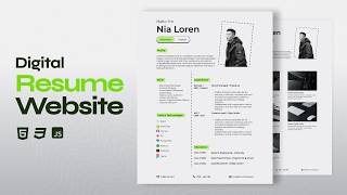 Digital Resume Portfolio with Responsive Design | HTML CSS JavaScript