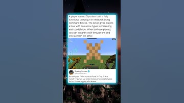 A player named Gyronism built a fully functional portal gun in Minecraft using command blocks