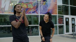 COACH DAWN STALEY SURPRISES FORMER PLAYER KHADIJAH SESSIONS AND HER TEAM!