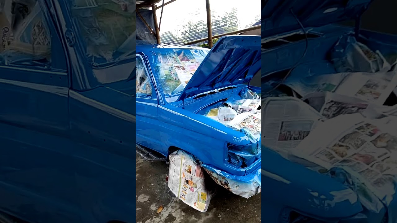  Cat  body mobil  kijang warna  oreo blue YouTube