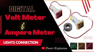 Digital Volt Meter and Ampere Meter Panel light
