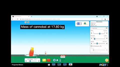 EFT 1103 PROJECTILE MOTION  VIRTUAL LAB CONDUCT
