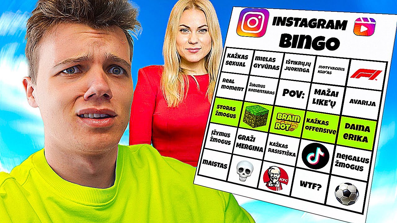 Žaidžiu Instagram Reels Bingo...