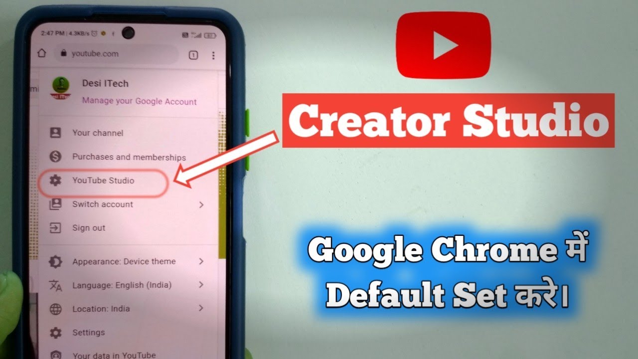 How To Login YT Studio In Google Chrome  How To Open  Creator Studio  in Chrome 2021 