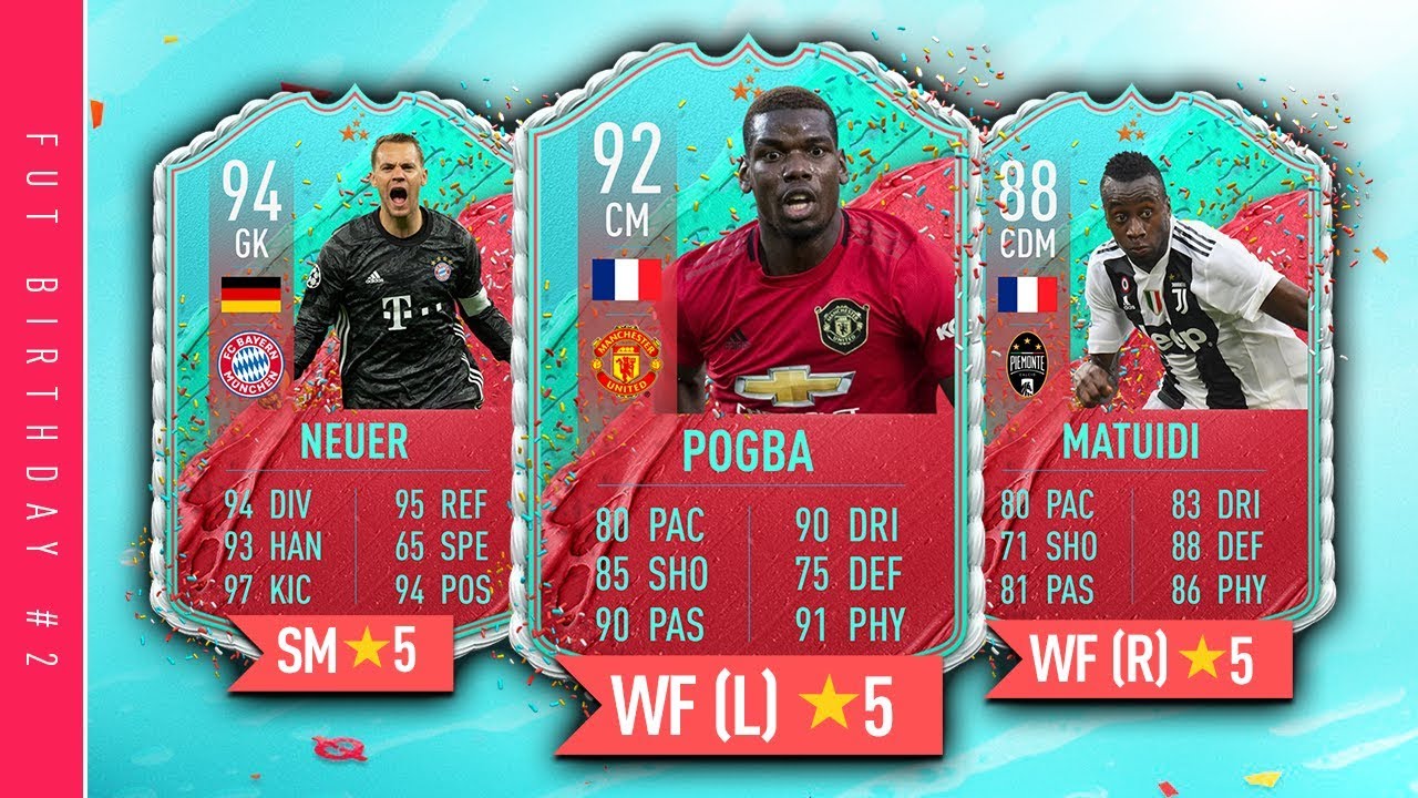 Fut Birthday Team 2 Fifa 20 Fut Birthday Predictions Ft Pogba Youtube