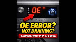 LG Washer Dryer Combo OE Error- Drain Pump Replacement (Not Draining Fix)