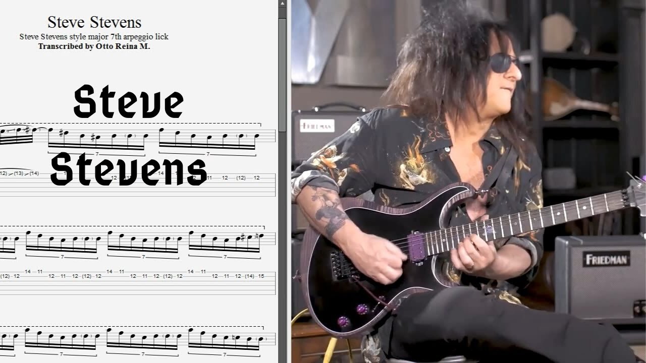 Steve Stevens - KILLER use of major 7th arpeggios and the Lydian mode
