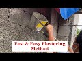 Fast  easy plastering method