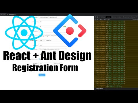 Add Simple Registration Form With React and Ant Design