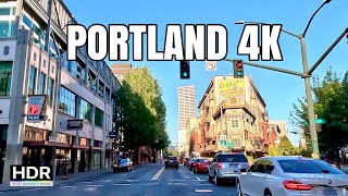 Portland Downtown Drive NW 23rd and Burnside 4K