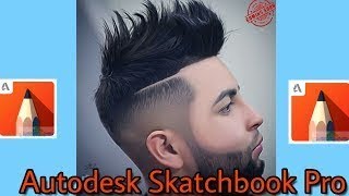 How to change hair style ( Autodesk sketchbook )like picsart | tutorial screenshot 3