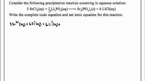 Writing Complete Ionic and Net Ionic Equations Chemistry