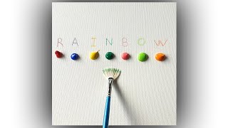 Rainbow Tree Forest. Easy Drawing Healing Acrylic Video 아크릴 힐링영상 무지개 나무 숲 꿀잠영상