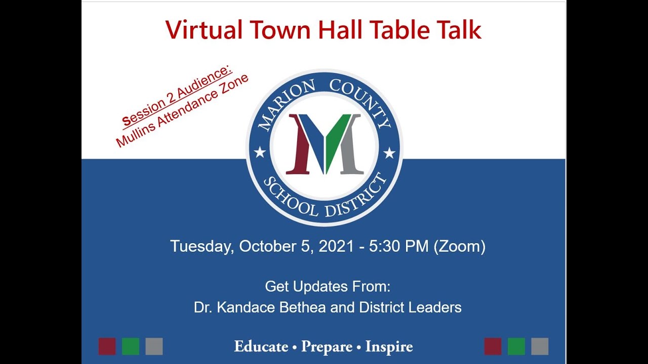 Virtual Town Hall Table Talk Mullins YouTube