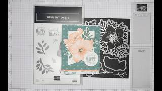 Stampin’ Up! Opulent Oasis Sending Happy Thoughts Card Tutorial #diy #papercrafting #patternedpaper