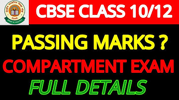 CBSE Compartment Exam🔥 Class10/12- PASSING MARKS? Big Update MUST WATCH #cbse