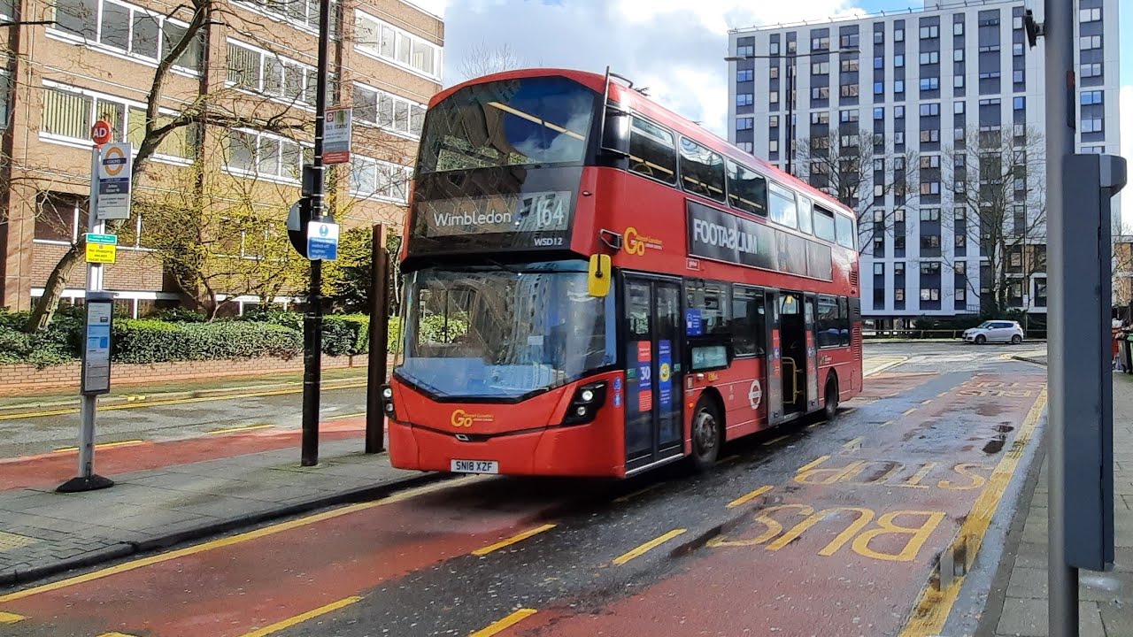 Full route visual from wimbledon to sutton on the 164 operating WSD12