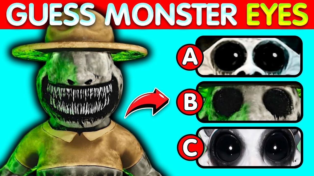 Guess The Monsters Eyes & Voice| Zoonomaly😱🖤Zookeeper🤠Smile Cat🐱Monster Fox🦊
