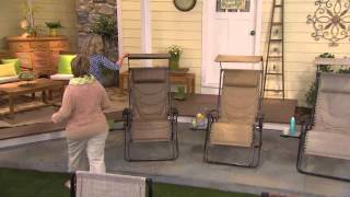 Westfield XL Gravity Free Recliner with Canopy & Padded Lumbar Support with Carolyn Gracie
