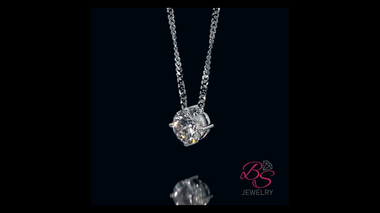 18K Gold 3 CTW Lab Diamond Pendant "Vivian"