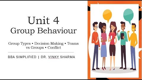 UNIT 4 Group Behaviour - Organization Behaviour