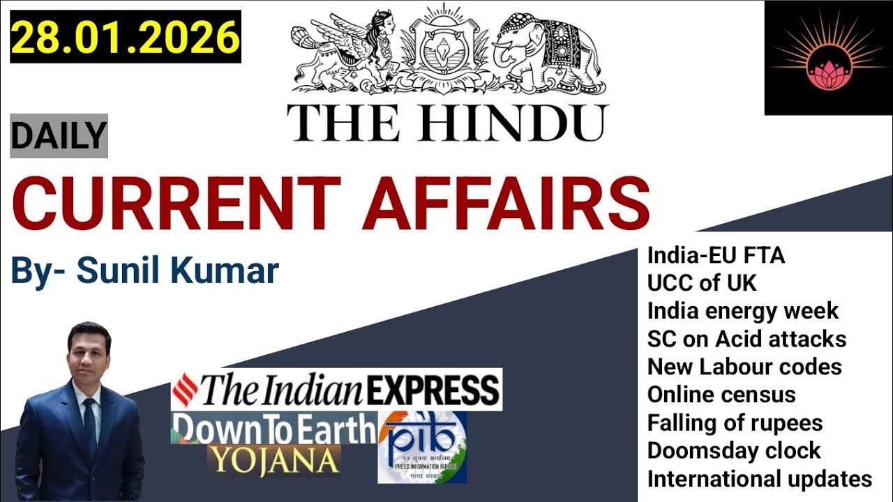 The Hindu Analysis | 28January2026 | The Hindu, Indian Express, PIB | UPSC/IAS/PCS/SSC Prep