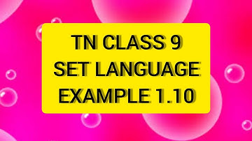 TN 9 Maths Set language Example 1.10