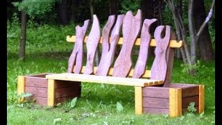 Самые красивые садовые скамейки видео Скамейки садовые и парковые