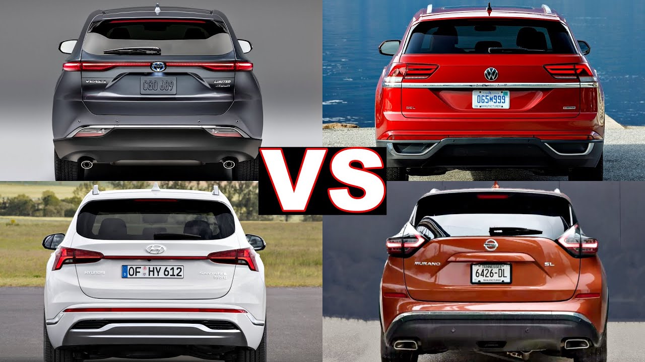 2022 toyota venza vs hyundai santa fe, vw atlas cross sport, & nissan ...