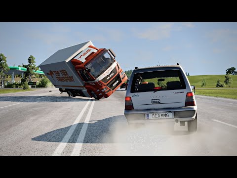 BeamNG Drive - Crossroad Car Crashes #5