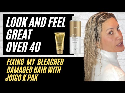 fixing my bleached hair with joico k pak repairing damaged hair life and beauty over 40