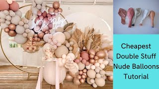 How to make customised  Double stuff neutral,dusty rose  Balloons garland kit screenshot 5