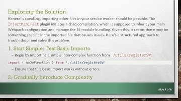 How to Effectively Import Other Files in a Service Worker Using Workbox Webpack Plugin