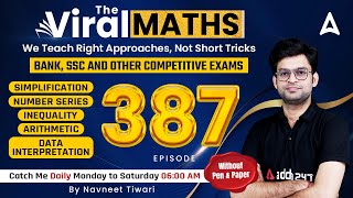 Bank Exams | Simplification | Number Series | Inequality | Arithmetic | Viral Maths | Navneet #387