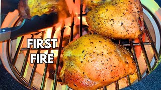 Mini Kamado Burn-In & First Cook (Chicken Thighs)
