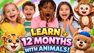Learn 12 Months With Animals Fun Song For Kids By Darlie