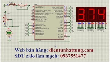 Đọc ADC từ biến trở, Đọc điện áp + hiển thị phần thập phân led 7 đoạn, Lập trình Vi điều khiển