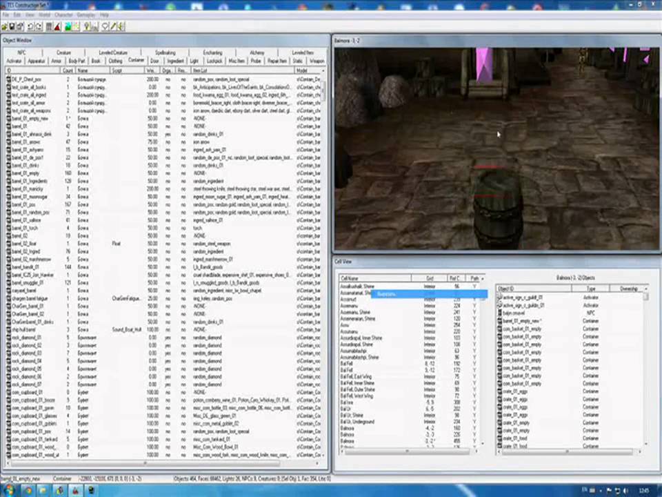 TES Construction Set [ Morrowind ] - Бочка-ловушка. - YouTube