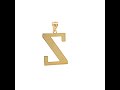 Video: 10Kt Gold Initial Letter Pendant "Z"