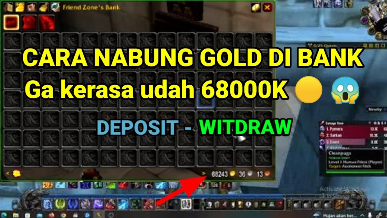 SUDAH PADA TAU BELUM NIH ! Nabung gold di bank guild 🟡