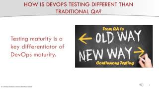 DevOps Test Engineering Talk   Summary