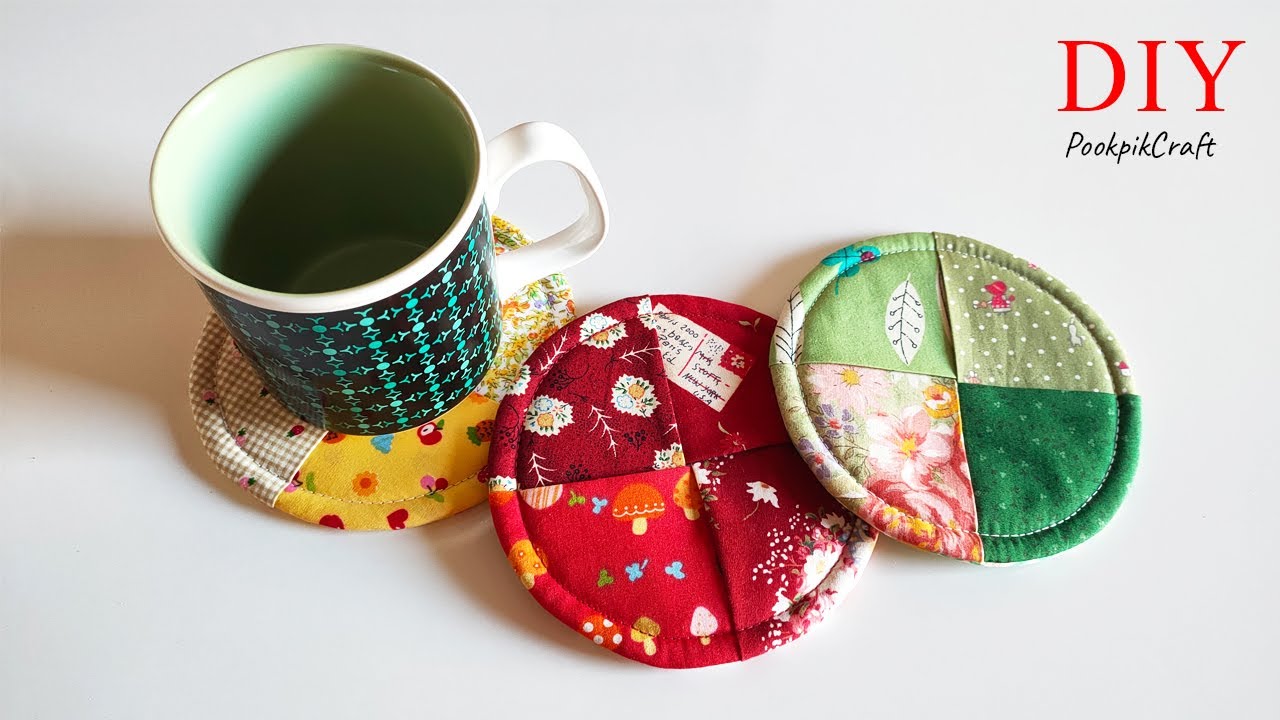 DIY EASY COASTERS for beginner | Home Deco & Sewing Gifts | วิธีทำที่รองแก้วแบบง่ายๆ สำหรับมือใหม่