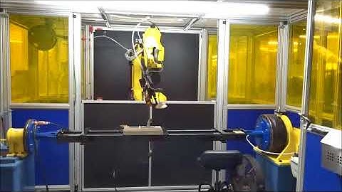 Robotic Welding Cell with Fanuc Model ARC Mate 120iC 6-Axis Welding Robot