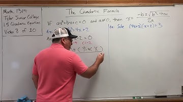 1.5.8 Quadratic Equations – The Quadratic Formula (Part 1)