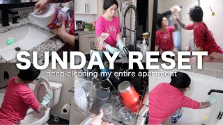 massive SUNDAY RESET 🧼 (deep cleaning my entire apartment)