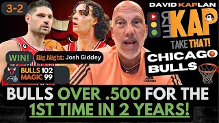 REKAP: 🏀 Chicago Bulls 102-99 win over Orlando Magic. Over .500 for 1st time in 2 years!