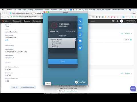 JustCall Hubspot Integration 1