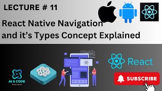 React Native Lecture #11 | React Native Navigation | Navigation Types and It's Concepts | React Profile